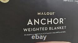 LP Malouf Anchor Weighted Throw Blanket 48 x 72 Velour Cover Driftwood 12lb