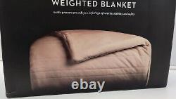 LP Malouf Anchor Weighted Throw Blanket 48 x 72 Velour Cover Driftwood 12lb