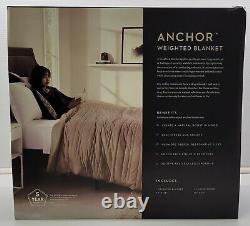 LP Malouf Anchor Weighted Throw Blanket 48 x 72 Velour Cover Driftwood 12lb