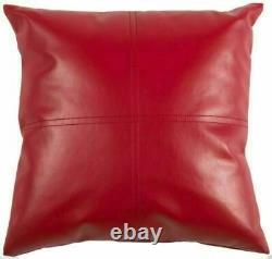 Leather Soft Lambskin Decorative Pillow Cushion 100% Genuine Cover Home Decor