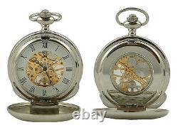 MENS 21st BIRTHDAY MECHANICAL SILVER POCKET WATCH Age 21 A. E Williams ENGRAVED
