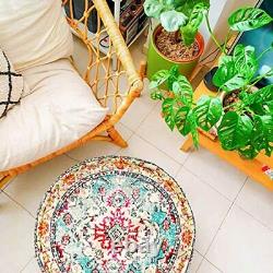 Mandala Life ART Bohemian Yoga Decor Floor Cushion Cover 60x20 cm Round Medi