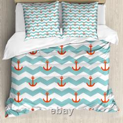 Marine Duvet Cover Pattern Anchor Stripe