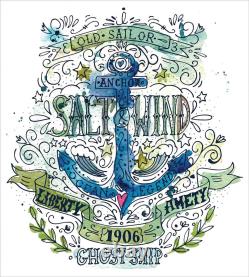 Marine Duvet Cover Set with Pillow Shams Ocean Legend Anchor Print