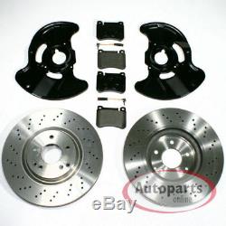 Mercedes SLK r171 Brake Discs Perforated Brake Pads 2 Spritzbleche for Front