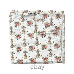 Modern Nautical Anchor Floral Sea Nursery Summer Sateen Duvet Cover by Roostery