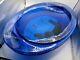 New! Vtg Anchor Hocking 2qt Cobalt Blue Glass Round Casserole Dish With Flat Lid