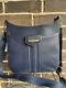 Nwt $345 Brahmin Leia Crossbody Anchor Mystic Leather Navy Blue