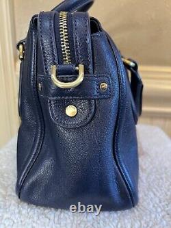 NWT Brahmin Micaela Anchor Mystic Navy Blue Satchel Leather