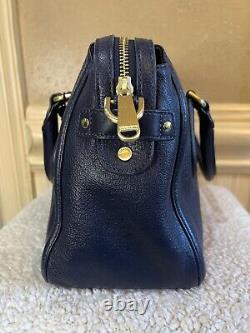 NWT Brahmin Micaela Anchor Mystic Navy Blue Satchel Leather