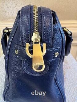 NWT Brahmin Micaela Anchor Mystic Navy Blue Satchel Leather