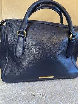 NWT Brahmin Micaela Anchor Mystic Navy Blue Satchel Leather