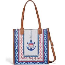 NWT Brighton Sailor Heart Anchor & Soul Leather Tote Handbag $475 MSRP