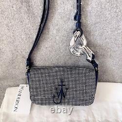 NWT JW Anderson Chain Link Anchor Baguette Bag All-over Crystal Studded Indigo