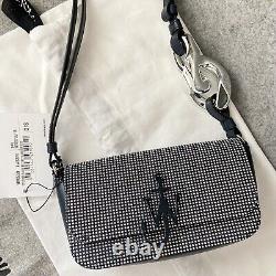 NWT JW Anderson Chain Link Anchor Baguette Bag All-over Crystal Studded Indigo