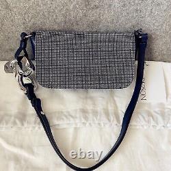 NWT JW Anderson Chain Link Anchor Baguette Bag All-over Crystal Studded Indigo