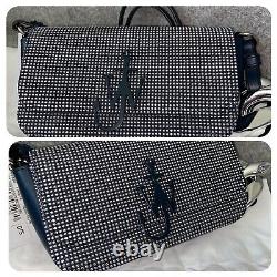 NWT JW Anderson Chain Link Anchor Baguette Bag All-over Crystal Studded Indigo