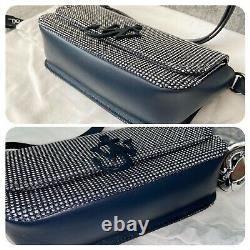 NWT JW Anderson Chain Link Anchor Baguette Bag All-over Crystal Studded Indigo