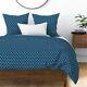 Nautical Anchor Coastal Boating Blue Navy Aqua Sateen Duvet Cover By Roostery