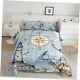 Nautical Anchor Comforter Set Vintage Sail Boat Lighthouse Queen Multi 09