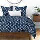 Nautical Anchor Starfish Navy Ocean Nautical Sateen Duvet Cover By Roostery