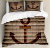 Nautical Duvet Cover Set Marine Anchor Square