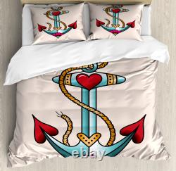 Nautical Duvet Cover Set Twin Queen King Sizes with Pillow Shams Bedding