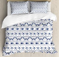 Navy Duvet Cover Set Anchor Starfish Sea Life