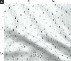 Navy Marine Sailor Nautical Sailing Anchors Sateen Duvet Cover by Roostery