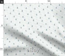 Navy Marine Sailor Nautical Sailing Anchors Sateen Duvet Cover by Roostery