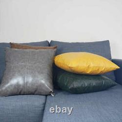 New Genuine Soft Real Lambskin Pure Leather Pillow Cushion Cover All sizes