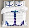 Ocean Duvet Cover Set Anchor Image Sea Marine