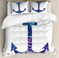 Ocean Duvet Cover Set Anchor Image Sea Marine