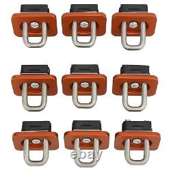 (Orange) Boot Covers 9PCS Truck Bed Tie Down Anchors Inner 1000lbs Load