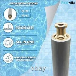 Pack 10 Aluminum Tube with Anchor for Pool Safety Cover Installation, Brass 5