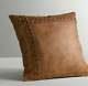 Pillow Cushion Cover Leather Decor Set Home Soft Lambskin Tan New