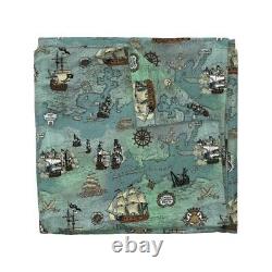 Pirate Map Ships Ocean Anchor Sailor Nautical Sea Sateen Duvet Cover by Roostery