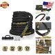 Premium Battle Rope 50ft Adjustable Workout Rope With Anchor Kit Included