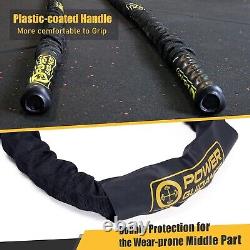 Premium Battle Rope 50FT Adjustable Workout Rope with Anchor Kit Included