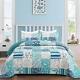 Queen Nautical Ocean Quilt Set Lightweight Coastal Anchor & Sailboat Bedding