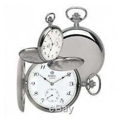 ROYAL LONDON PLAIN OPENING COVERS POCKET WATCH Mens Mechanical New 90019-01 £299