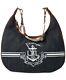 Ralph Lauren Huntley Denim Cotton Nautical Anchor Logo Hobo Bag Purse New Withtags