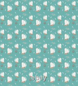 Sailing Duvet Cover Set Pirate Ship Anchor Seagulls