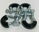 Set Of 4 Galvanized Bolt Type Anchor Shackle 3/4 Wll 43/4t & Black Rubber Cover