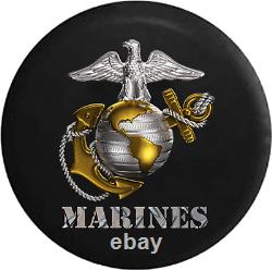 Spare Tire Cover USMC US Marine Eagle Globe Anchor Camperfor SUV or RV