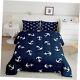 Summer Comforter Set Size, Nautical Bedding Set 3pcs For Kids Queen Anchor