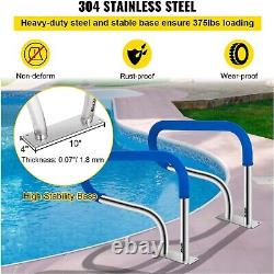 Swimming Pool Stair Handrail, 32 x 22.5, 304 Stainless Steel 375 lb Capacity