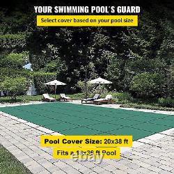 VEVOR Inground Pool Safety Cover Winter Pool Cover 20 x 38 ft with Anchor Tools