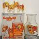 Vintage 1978 Anchor Hocking Garfield 5 Piece 4 Glasses Pitcher Orange Juice Set