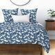 Whales Nautical Ocean Sea Water Anchor Blue White Sateen Duvet Cover By Roostery
